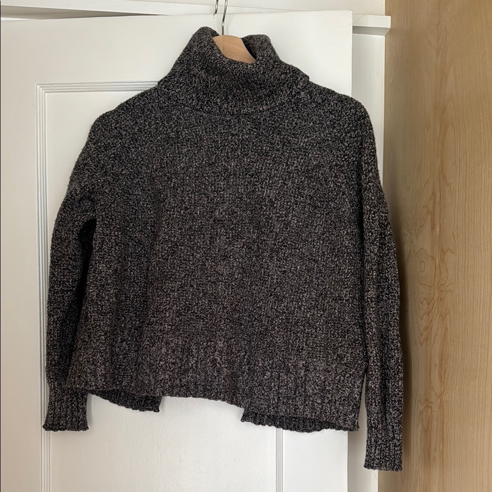 Madewell Eastbrook Turtleneck Cross-Back Sweater in Cotton-Merino Yarn - Medium